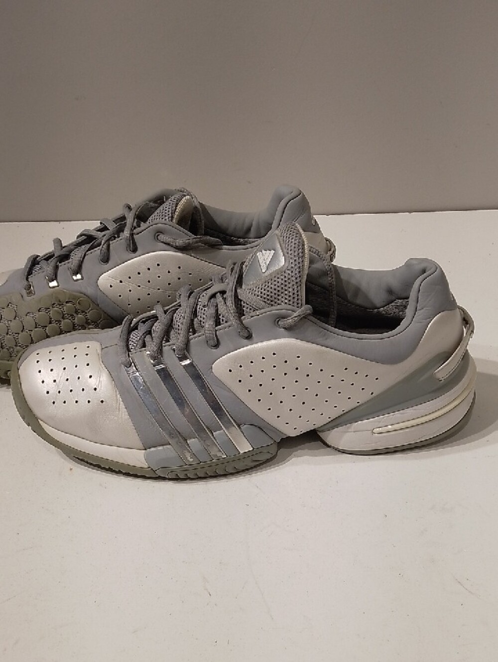 adidas Light Gray and White Men's Training Sneakers - Picture 4 of 7